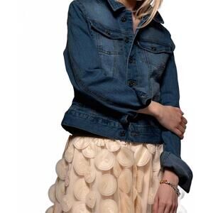 NEW URBAN DAIZY classic denim trucker jacket in blue